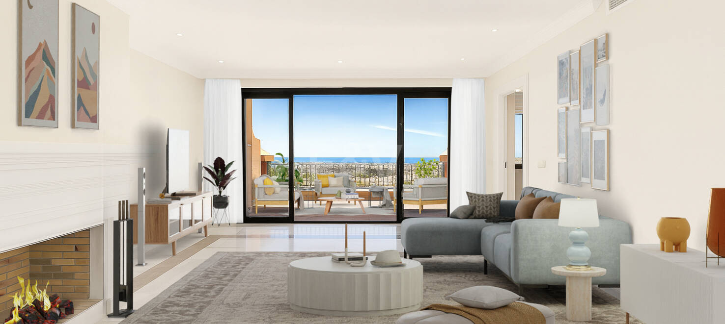 Duplex i La Quinta med fantastisk utsikt och närliggande golfbanor