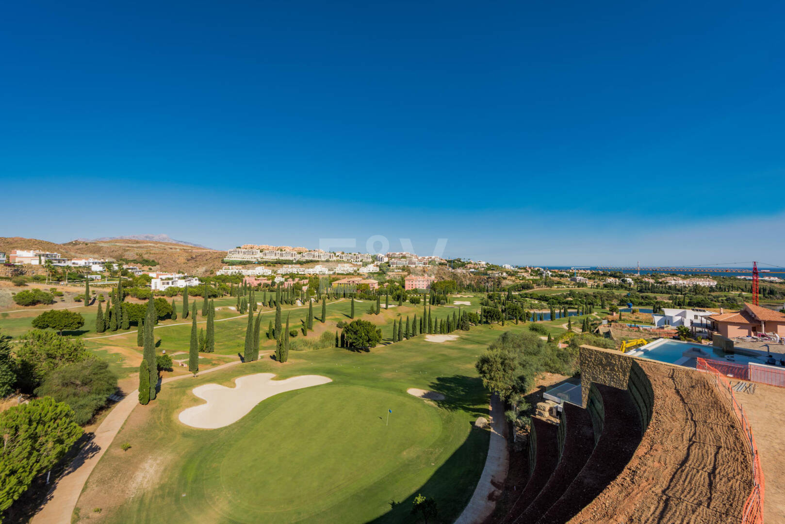 Front Line Golf Plot w Gated Community Los Flamingos Golf