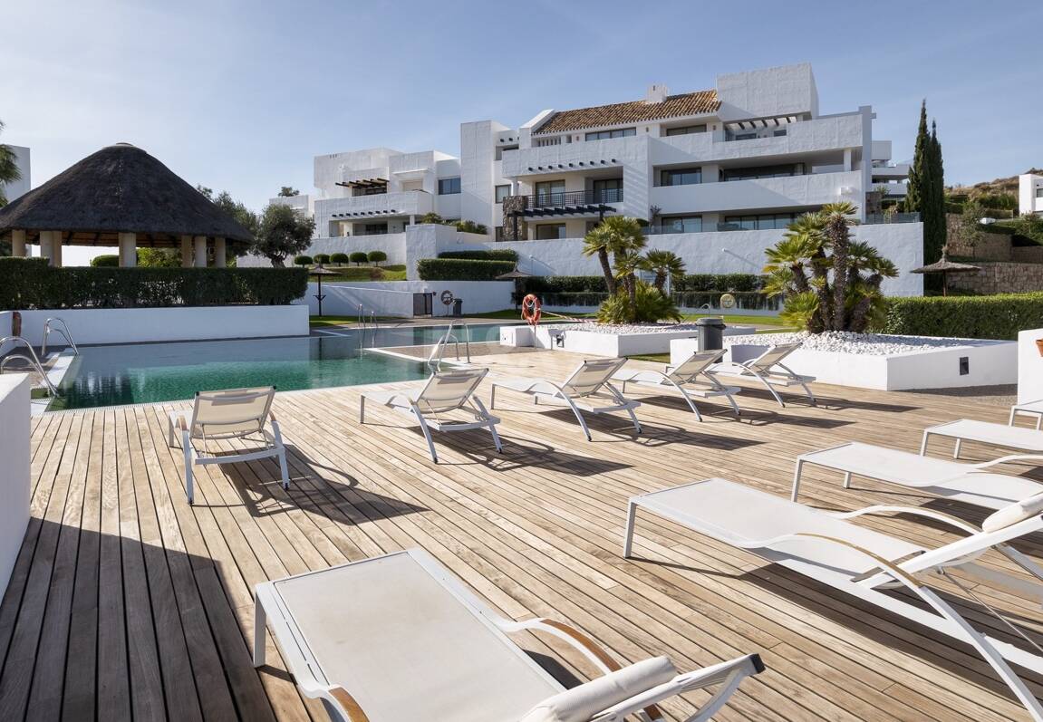 Geräumiges Penthouse im Los Flamingos Golf mit atemberaubendem Panoramablick auf das Meer