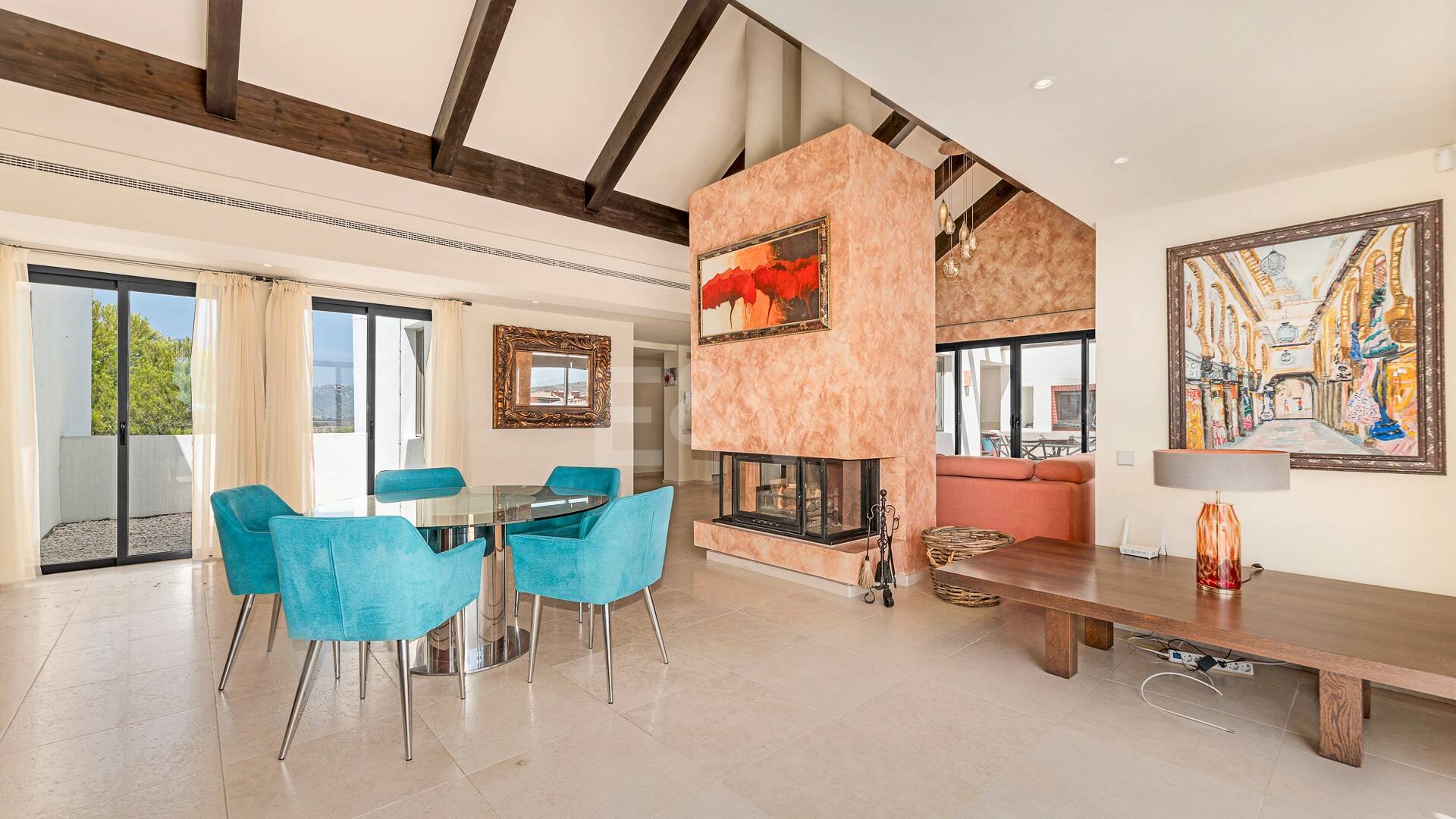 Geräumiges Penthouse im Los Flamingos Golf mit atemberaubendem Panoramablick auf das Meer