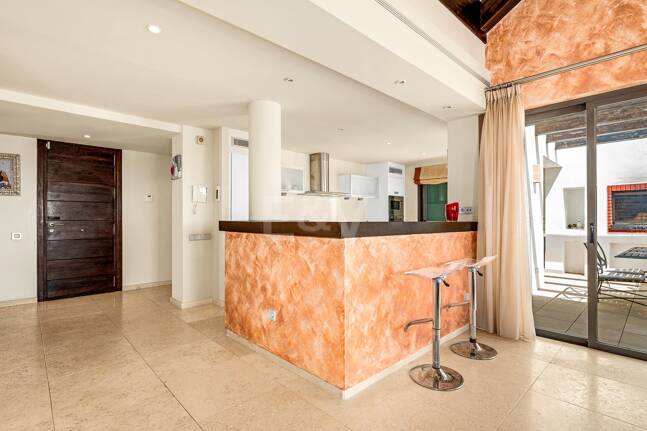 Geräumiges Penthouse im Los Flamingos Golf mit atemberaubendem Panoramablick auf das Meer