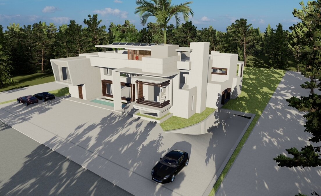 Plot with elegant Modern-Style Villa Project in Guadalmina beach.