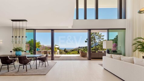 Moderne Luxusvilla in Alcuzcuz-Benahavis mit Panoramablick