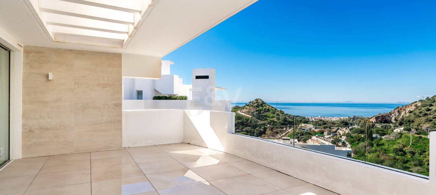 Exceptionell lägenhet i Palo Alto med panoramautsikt över havet nära Marbella