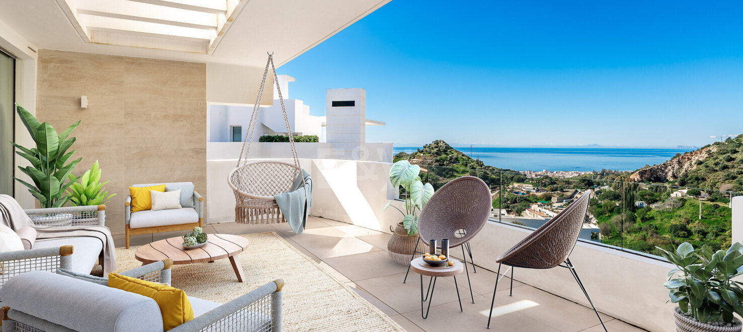 Exceptionell lägenhet i Palo Alto med panoramautsikt över havet nära Marbella