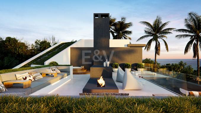 Proyecto de villa sobre plano en Las Lomas del Marbella Club