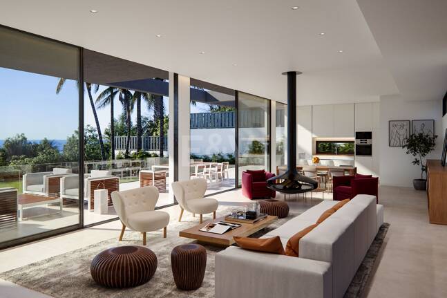 Proyecto de villa sobre plano en Las Lomas del Marbella Club