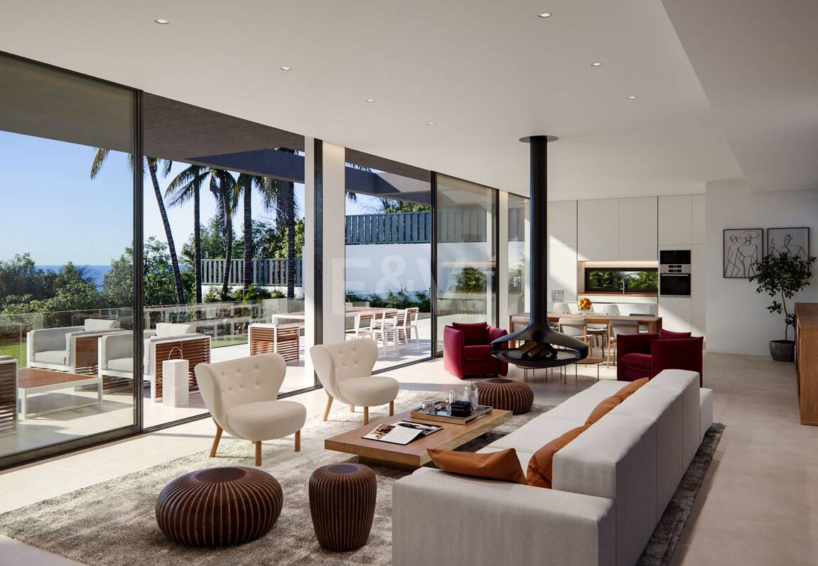 Proyecto de villa sobre plano en Las Lomas del Marbella Club