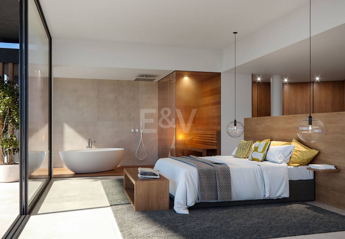 Proyecto de villa sobre plano en Las Lomas del Marbella Club