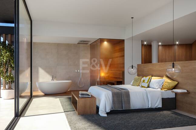 Proyecto de villa sobre plano en Las Lomas del Marbella Club