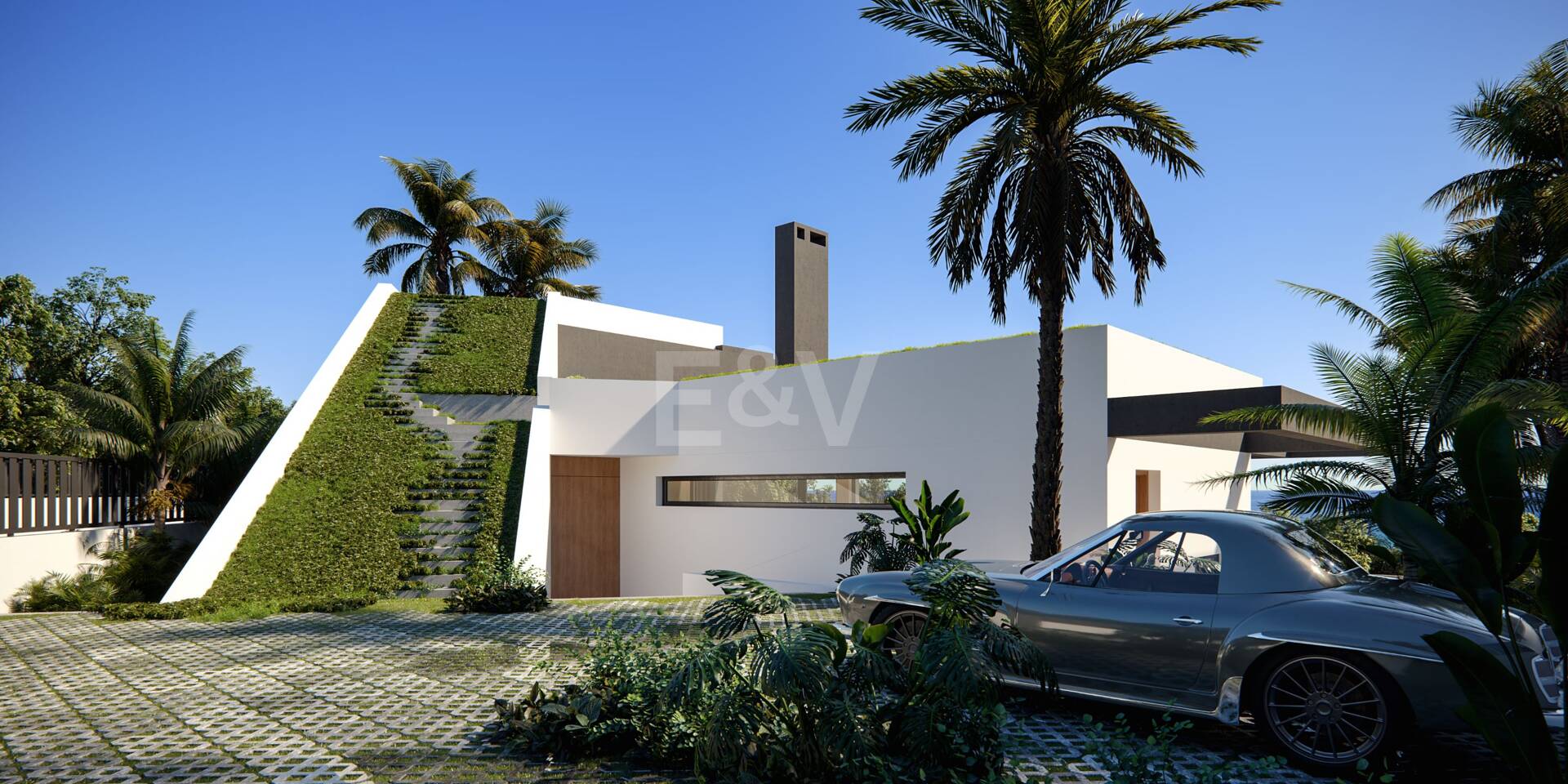 Proyecto de villa sobre plano en Las Lomas del Marbella Club