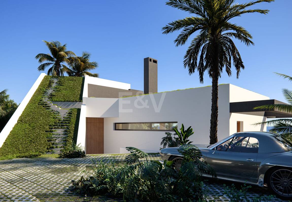 Proyecto de villa sobre plano en Las Lomas del Marbella Club