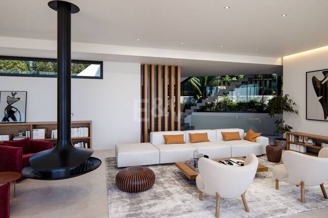 Proyecto de villa sobre plano en Las Lomas del Marbella Club