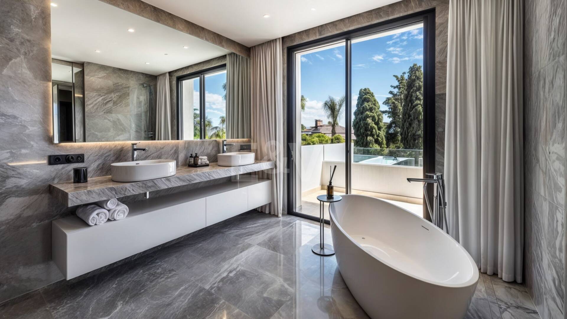 Imponujące współczesne Villa Overlooking the Mediterranean Sea on the Golden Mile