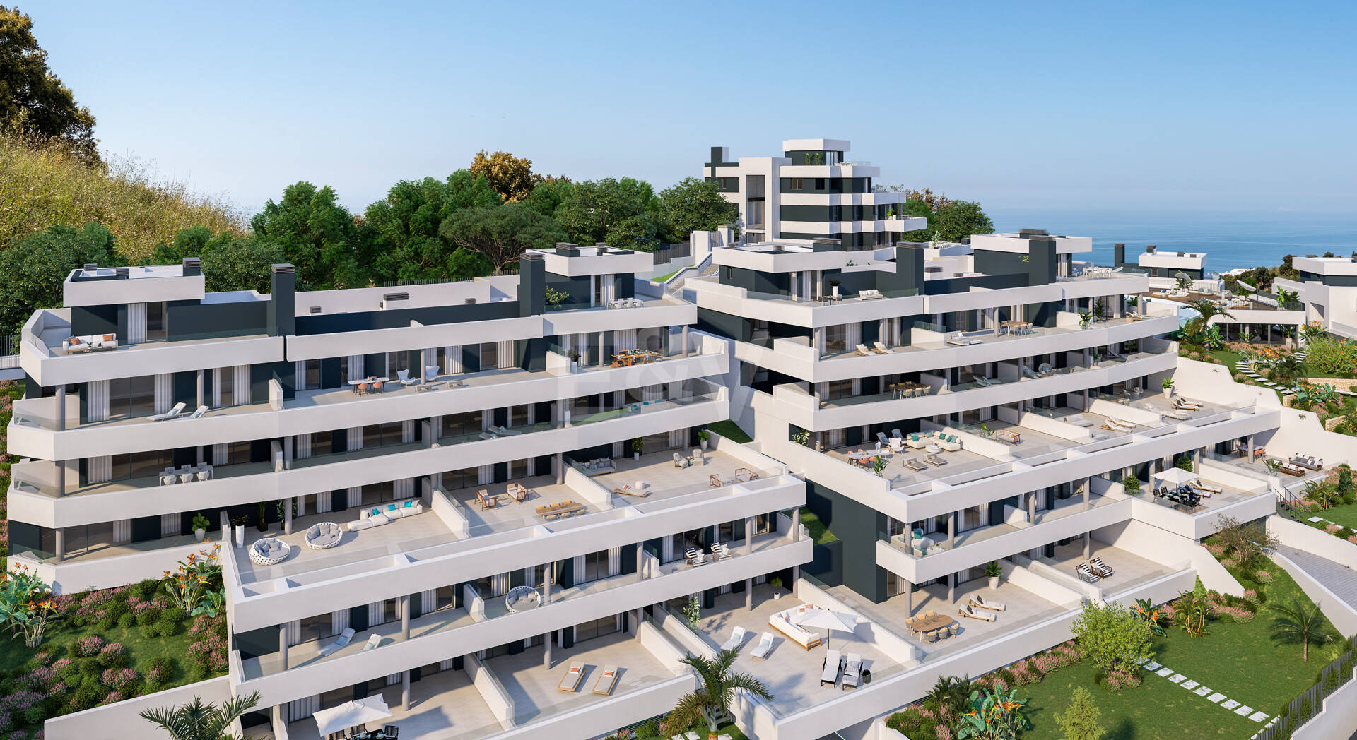 Apartamento de lujo en Los Altos de Los Monteros con vistas panorámicas