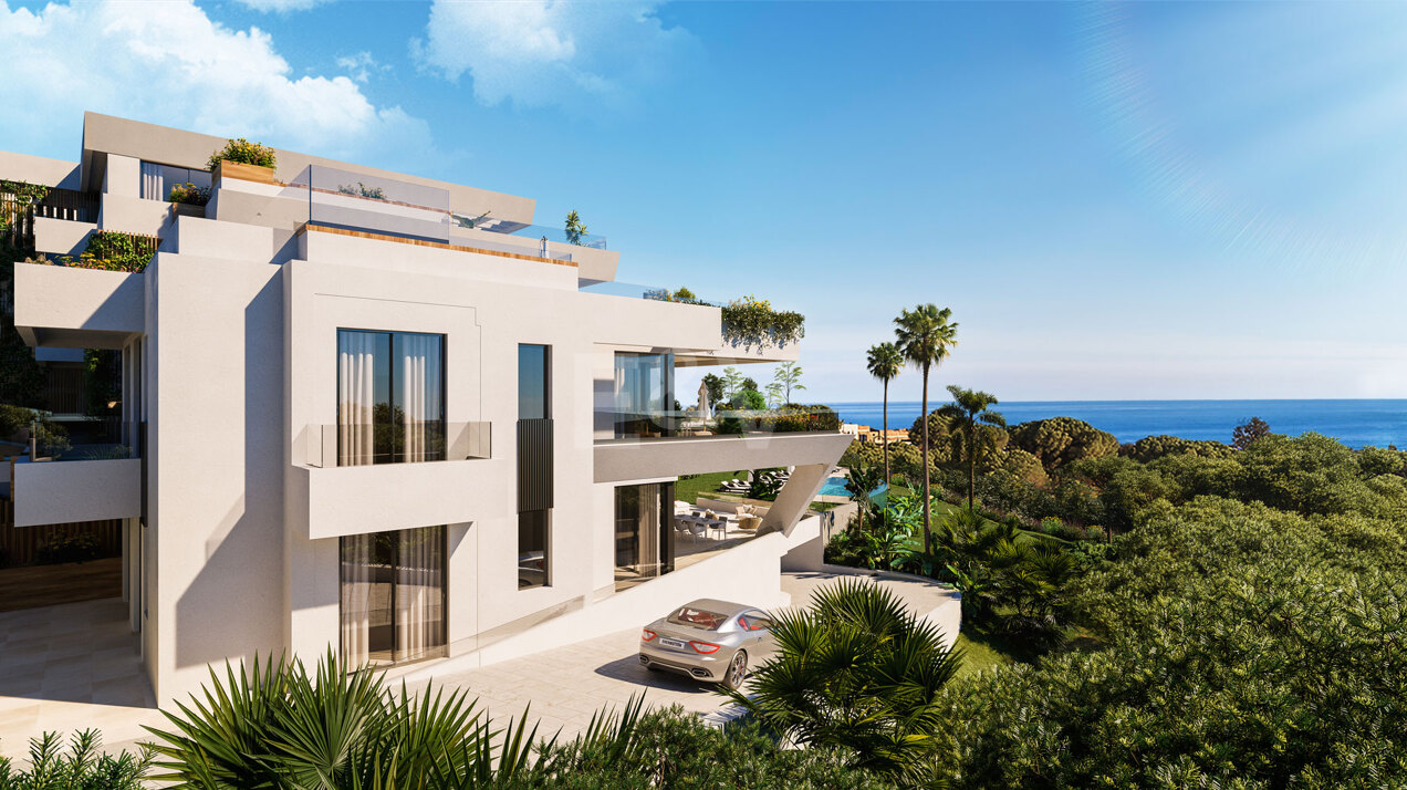 Luxury modern apartment in Cabopino in prestigious complex