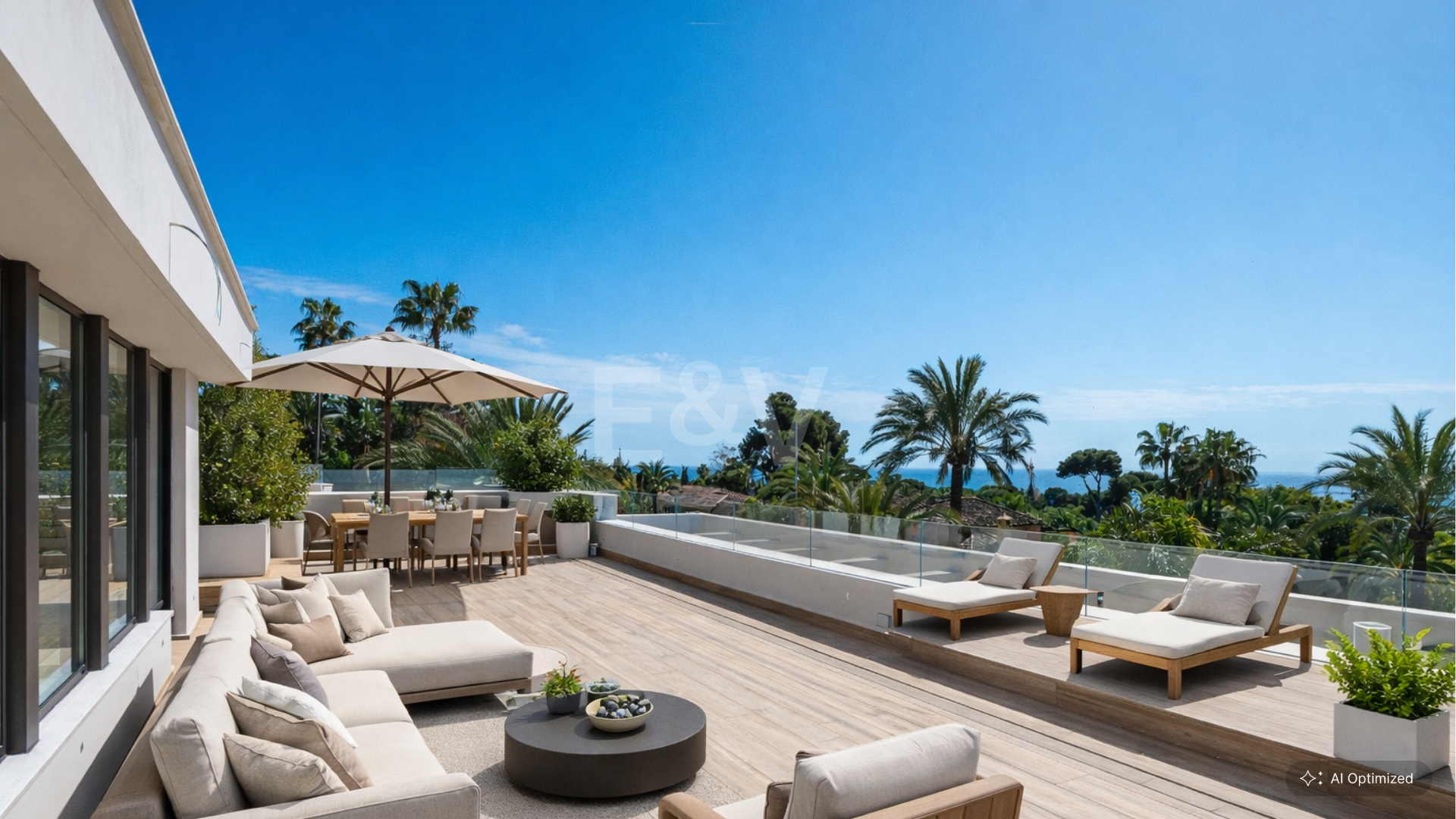 Luxuriöse, neu erbaute Villa mit Meerblick in Los Monteros