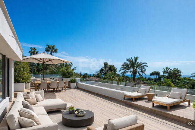 Luxuriöse, neu erbaute Villa mit Meerblick in Los Monteros