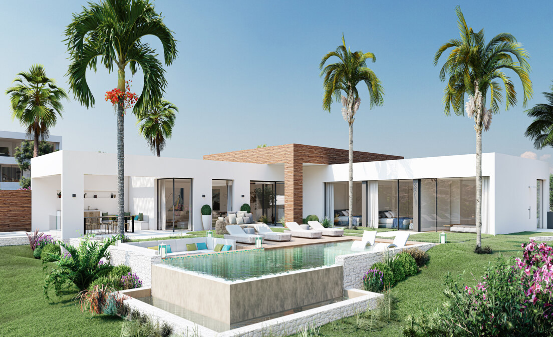 Moderna villa de diseño en Los Altos de Los Monteros