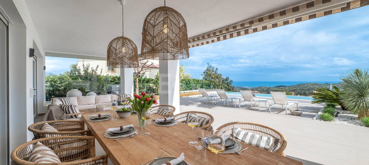 Modern Eco Villa with Panoramic Sea & Mountain View