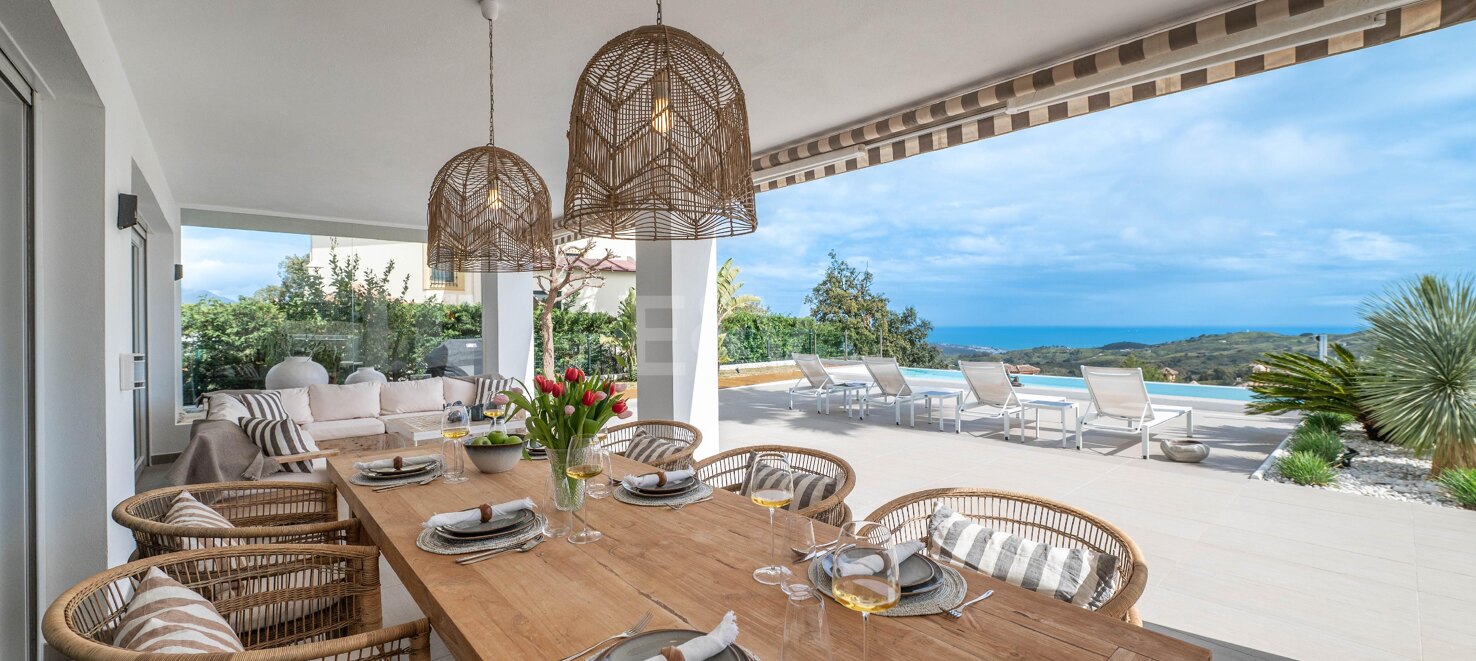 Modern Eco Villa with Panoramic Sea & Mountain View