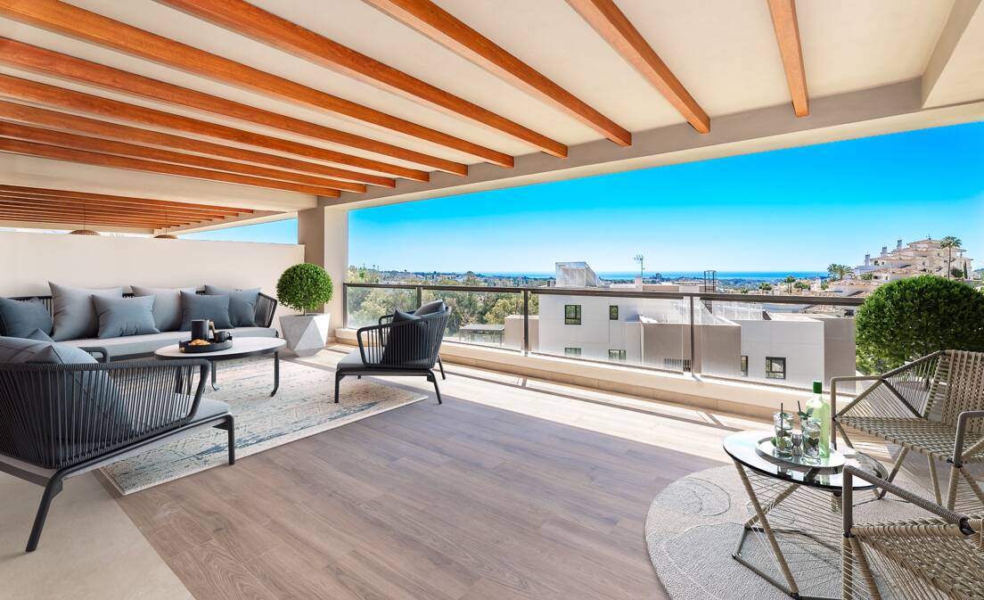 Luxus Neubauwohnung mit freiem Meerblick