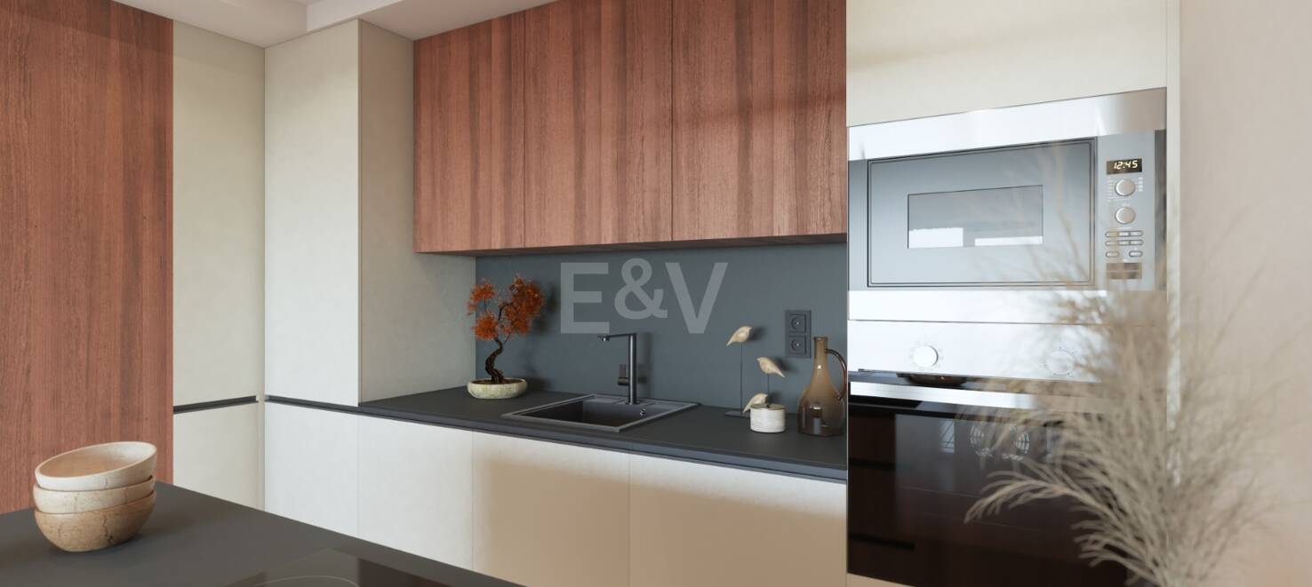 Elégant nouvel appartement de construction avec terrasse, piscine & amp; promenade à la plage