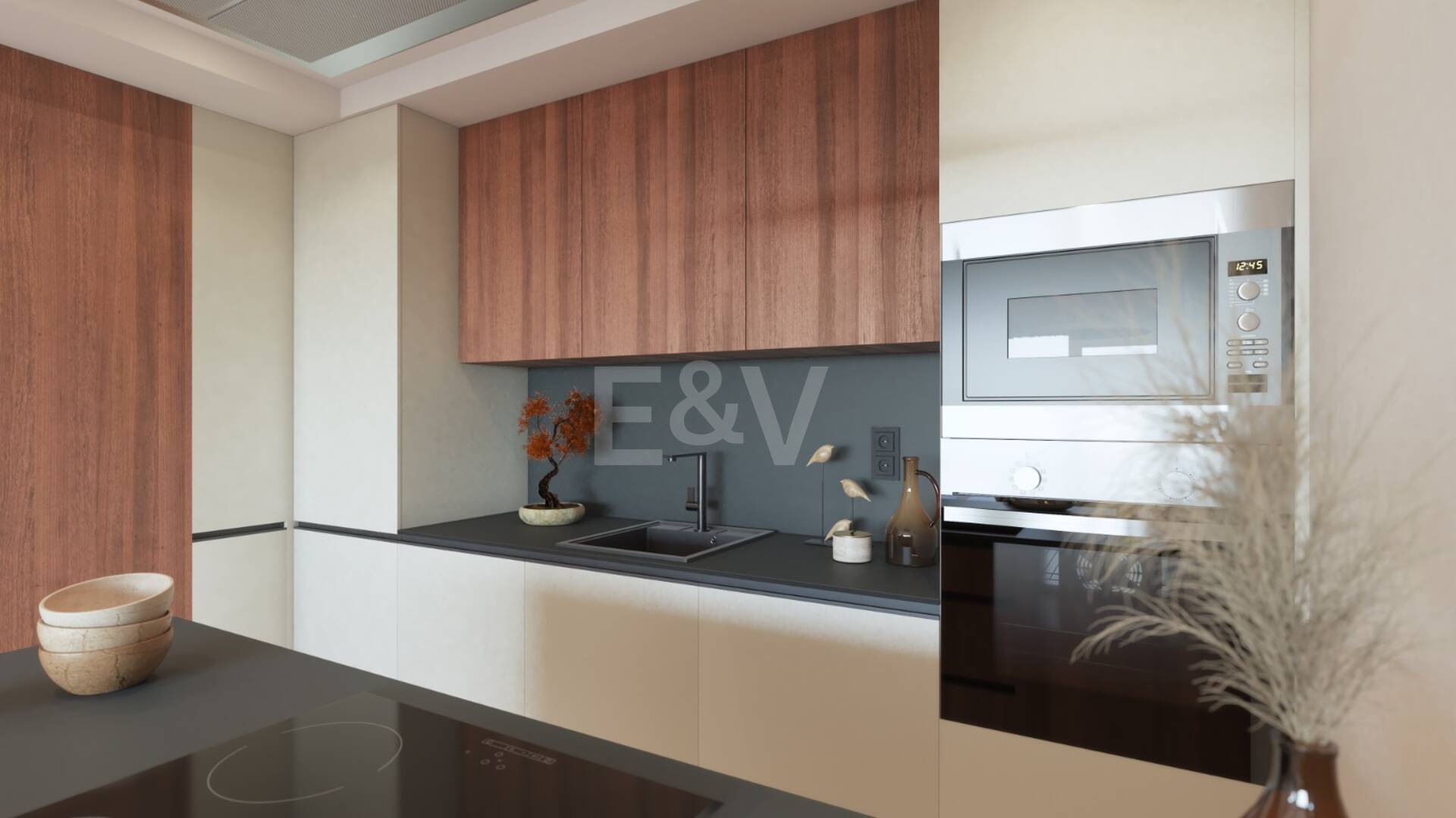 Elegant New Build Lägenhet med Terrace, Pool & Walk-to-Beach bekvämlighet