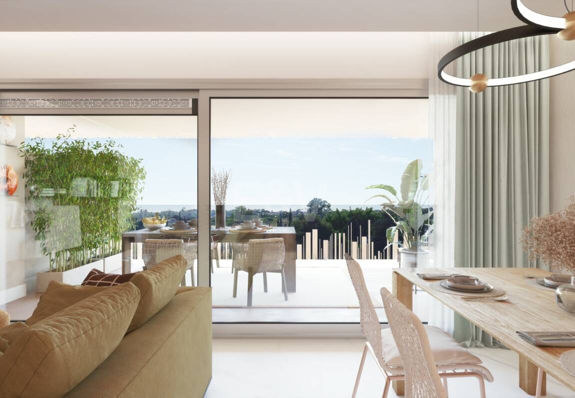 Elegant New Build Lägenhet med Terrace, Pool & Walk-to-Beach bekvämlighet