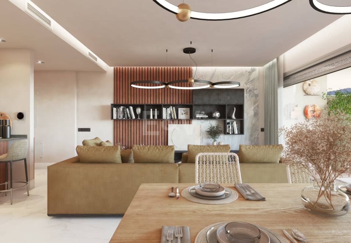 Elegant New Build Lägenhet med Terrace, Pool & Walk-to-Beach bekvämlighet