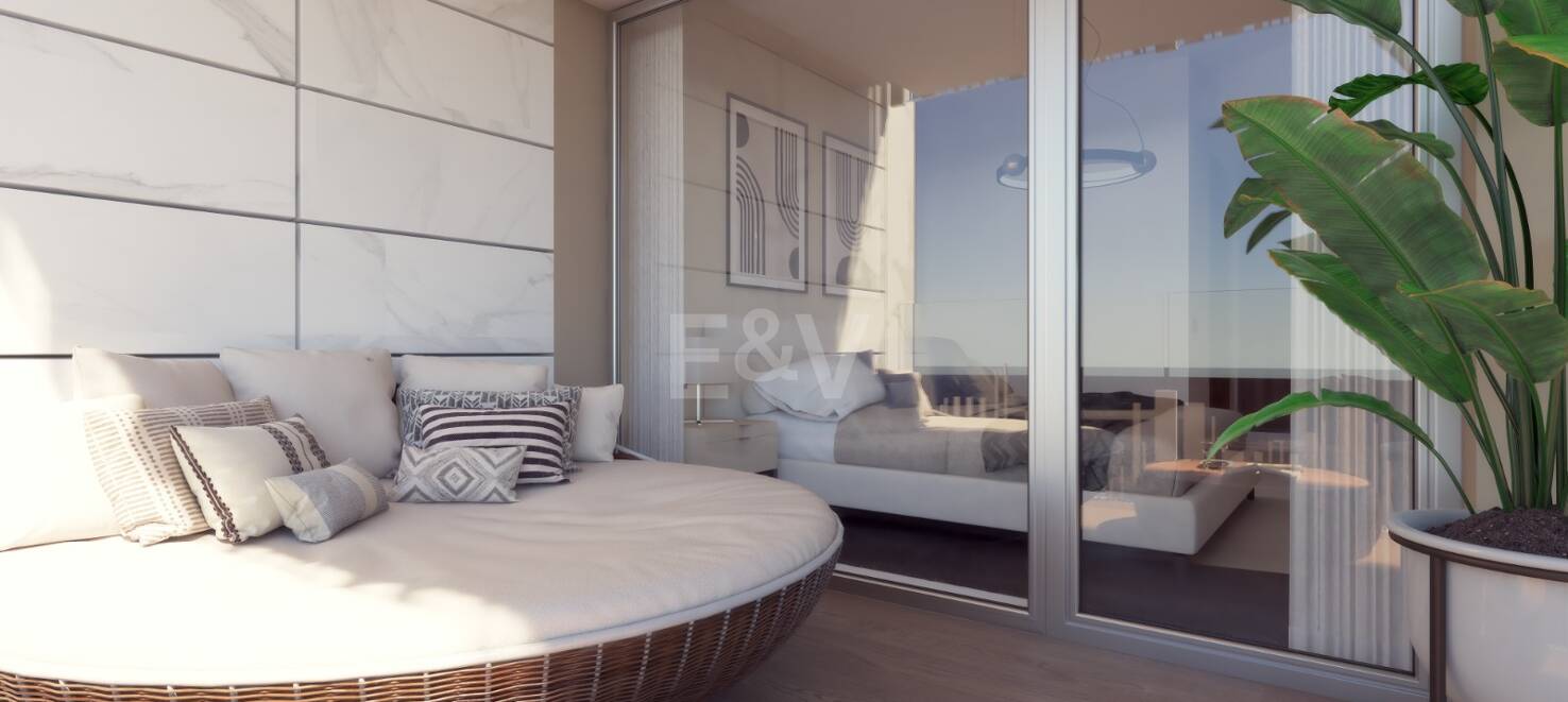 Elégant nouvel appartement de construction avec terrasse, piscine & amp; promenade à la plage