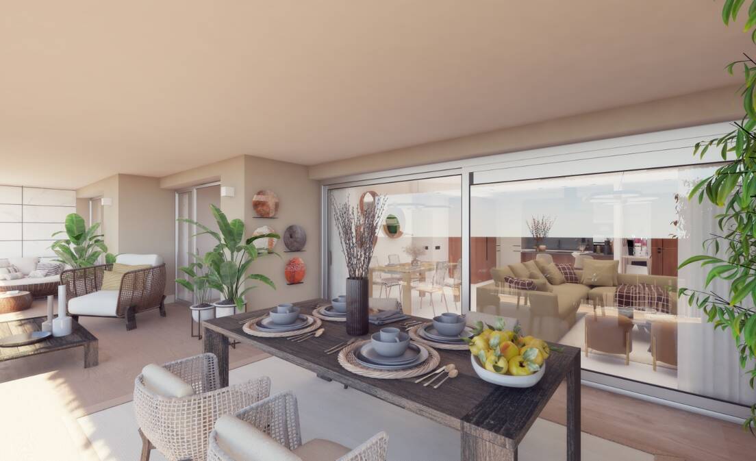Elegancki Nowy Apartament z tarasem, Basen i Walk-to-Beach Convenience