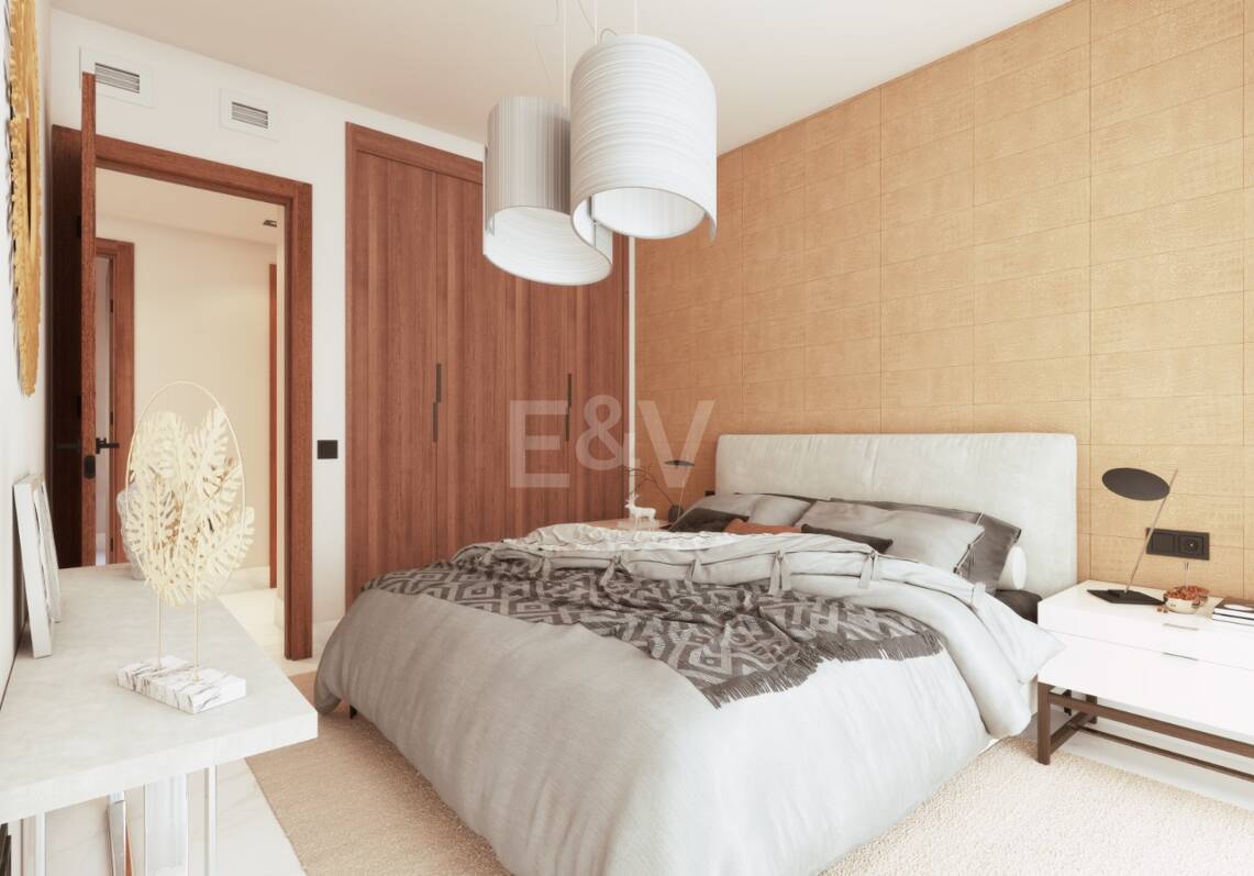 Elégant nouvel appartement de construction avec terrasse, piscine & amp; promenade à la plage