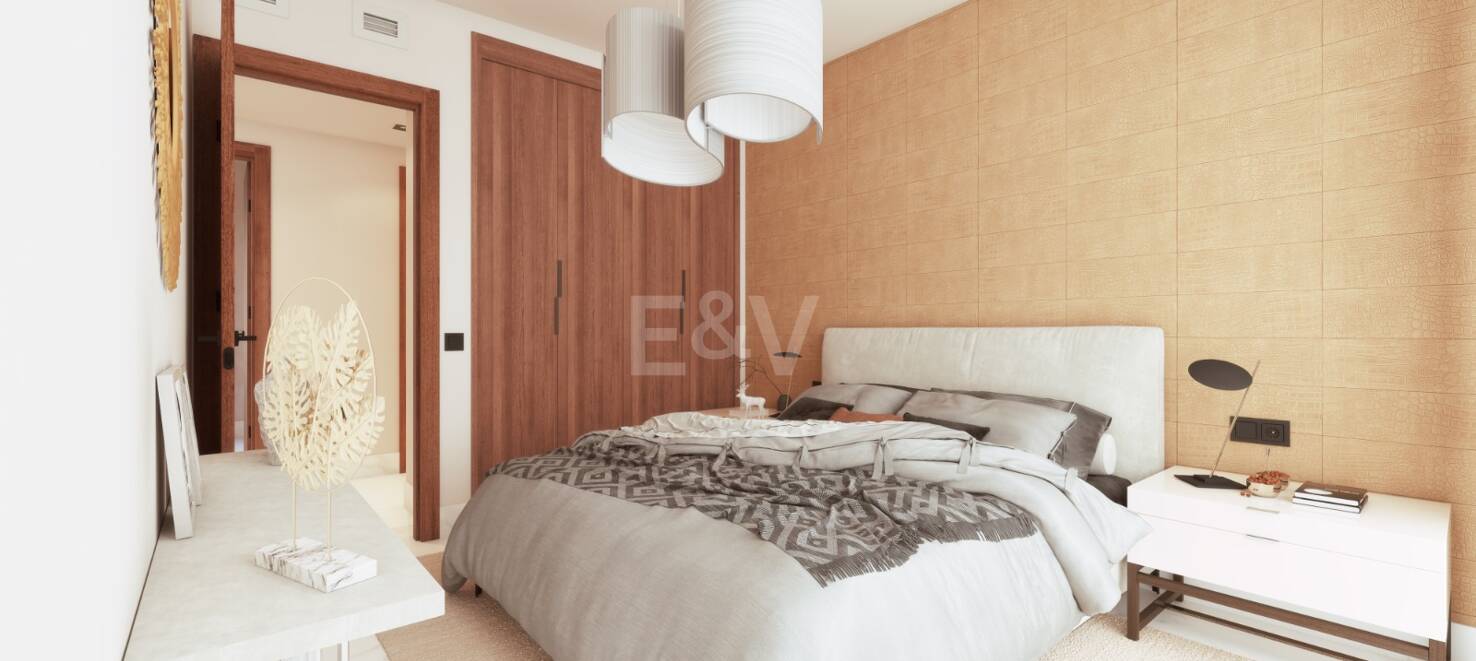 Elégant nouvel appartement de construction avec terrasse, piscine & amp; promenade à la plage