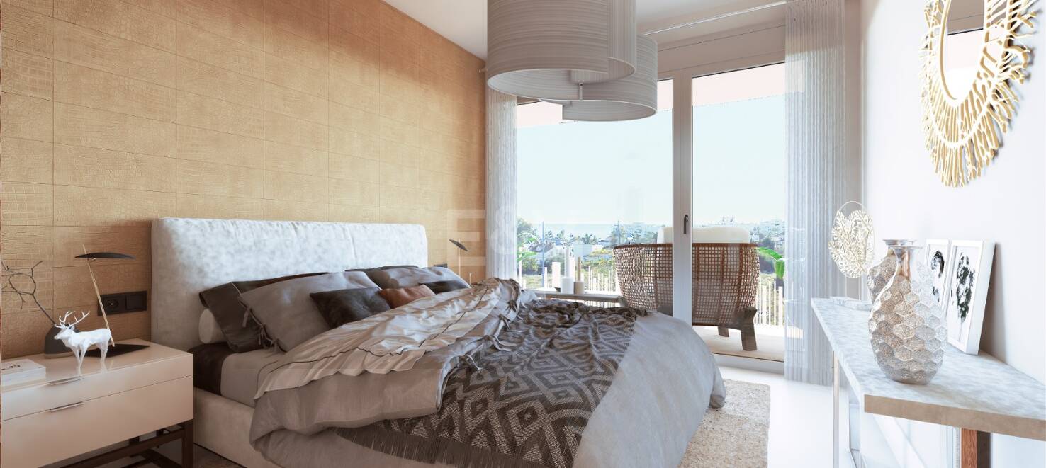 Elégant nouvel appartement de construction avec terrasse, piscine & amp; promenade à la plage