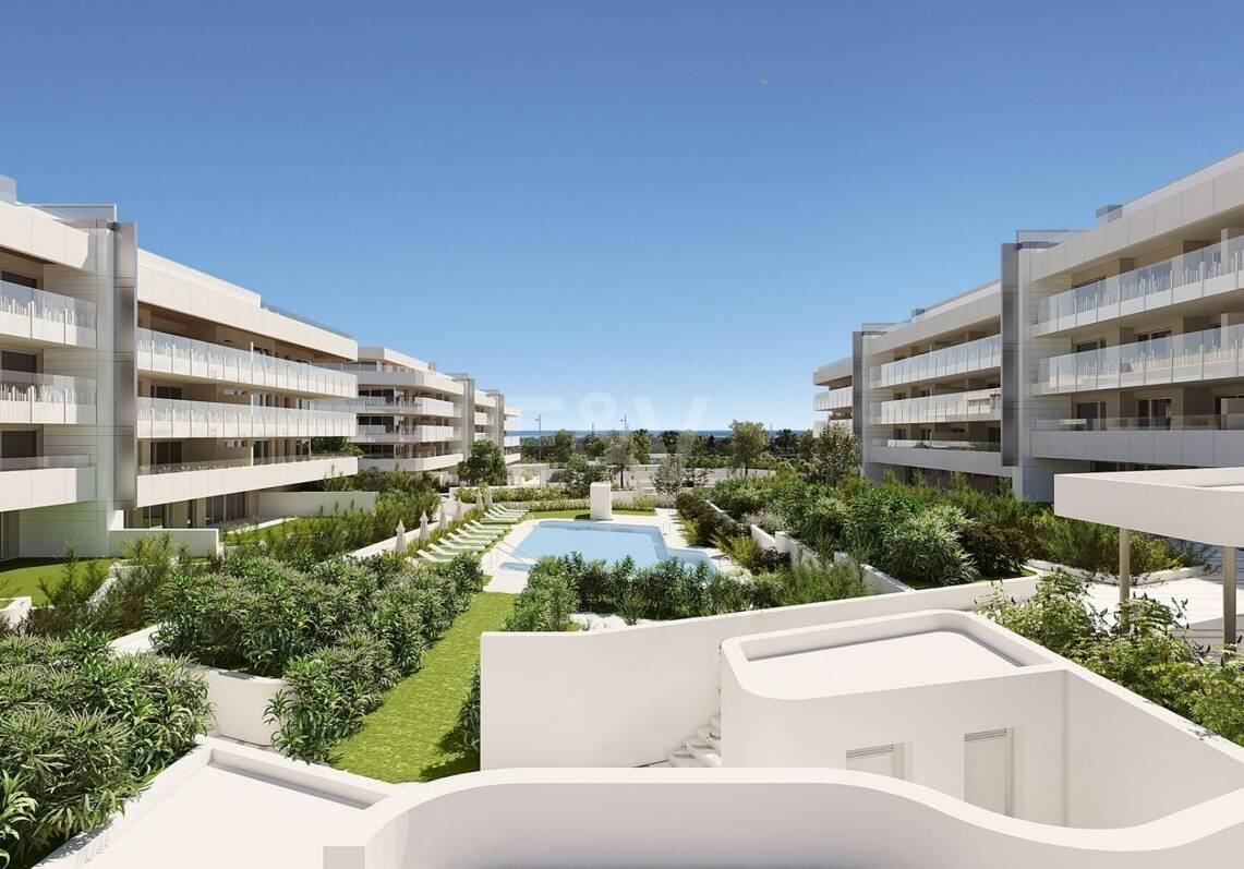 Elégant nouvel appartement de construction avec terrasse, piscine & amp; promenade à la plage