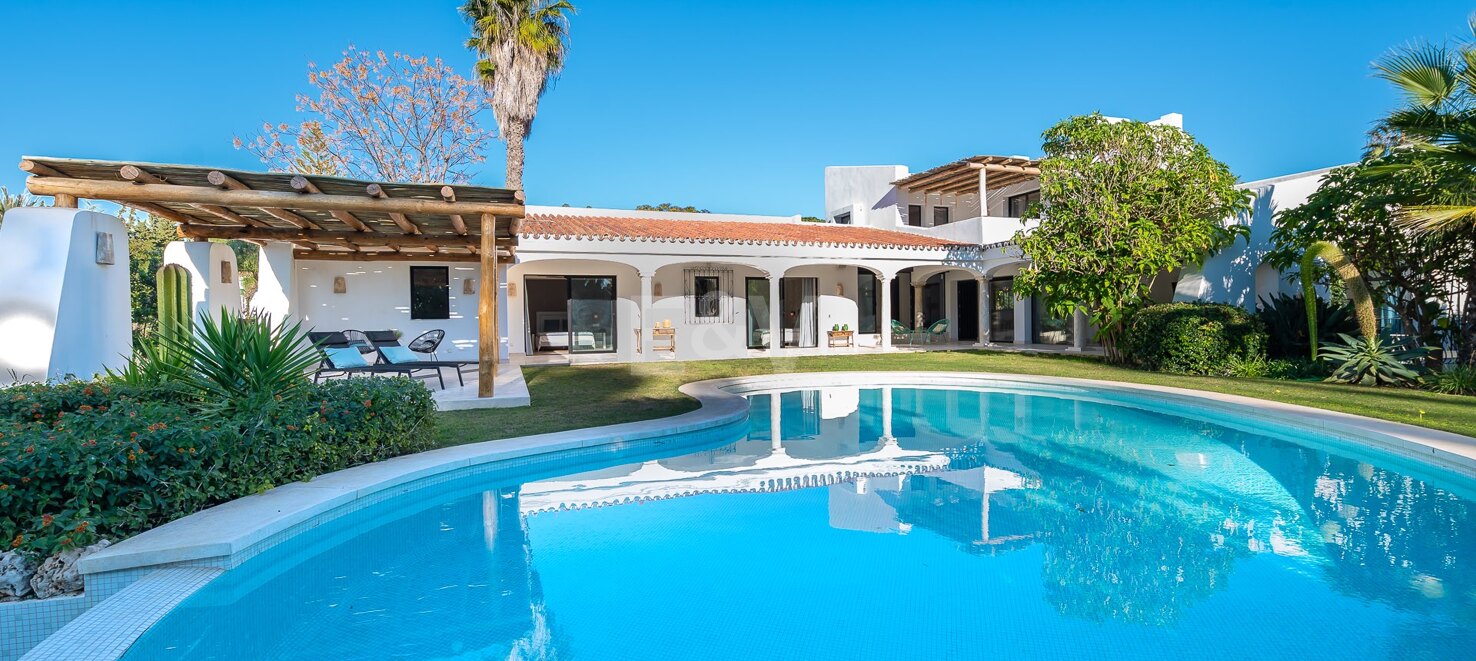 Magnificent Andalusian-Cortijo Style Villa Just Steps from the Beach in Prestigious Guadalmina.
