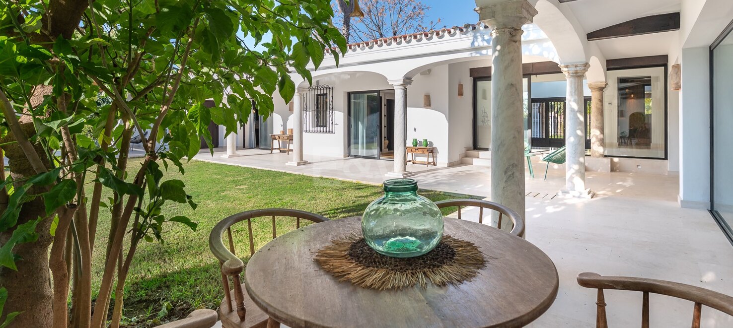 Magnificent Andalusian-Cortijo Style Villa Just Steps from the Beach in Prestigious Guadalmina.