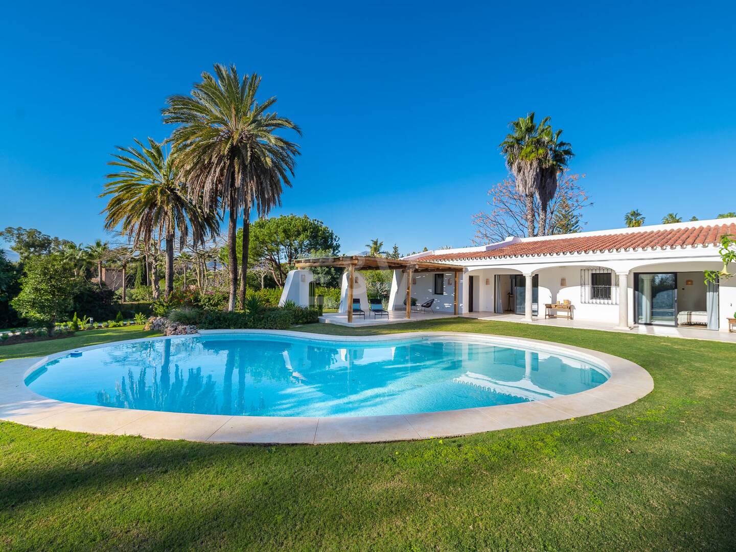 Magnificent Andalusian-Cortijo Style Villa Just Steps from the Beach in Prestigious Guadalmina.
