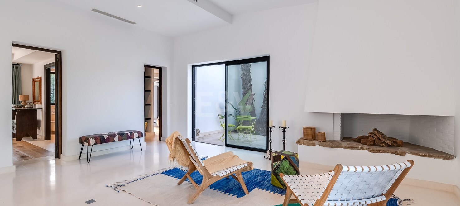 Magnificent Andalusian-Cortijo Style Villa Just Steps from the Beach in Prestigious Guadalmina.
