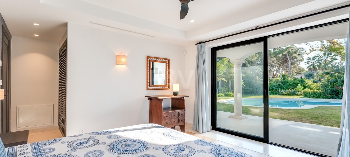 Magnificent Andalusian-Cortijo Style Villa Just Steps from the Beach in Prestigious Guadalmina.