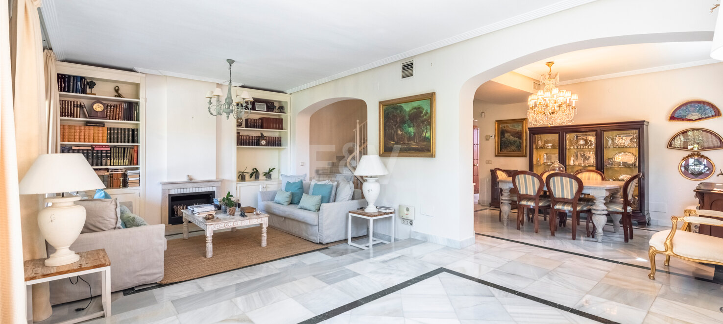 Expansive Semi-Detached Townhouse with Sea Views in Nagüeles, Marbella