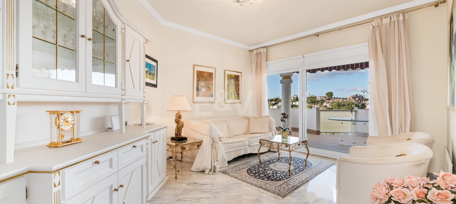 Charming 2-Bedroom Penthouse with Sea & Golf Views in Rio Real available for short-term rental (June-August) from 1,750€/week.