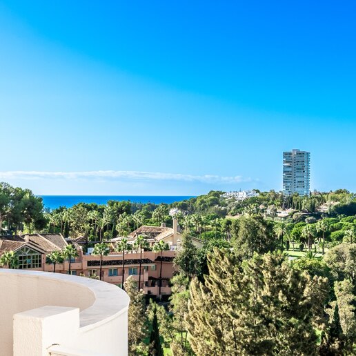 Charming 2-Bedroom Penthouse with Sea & Golf Views in Rio Real available for short-term rental (June-August) from 1,750€/week.