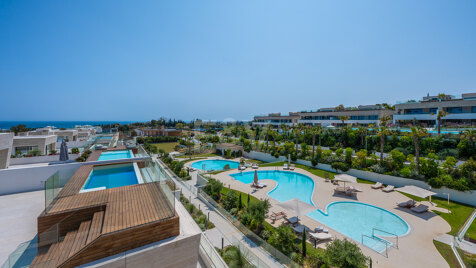Elégant penthouse Fendi avec piscine et vue sur la mer sur Marbella