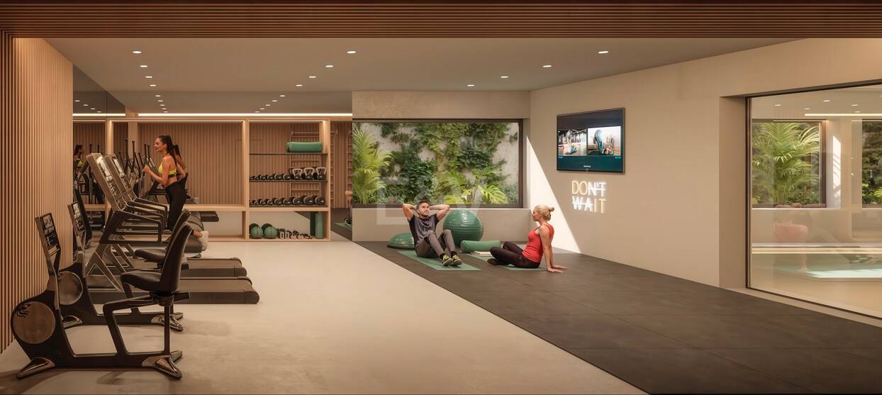 Casa en planta baja con oasis privado de estilo tropical