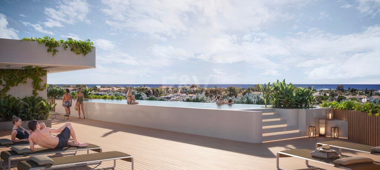 Casa en planta baja con oasis privado de estilo tropical