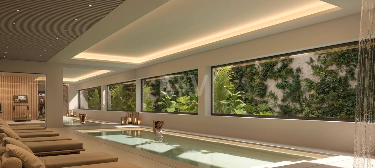 Casa en planta baja con oasis privado de estilo tropical