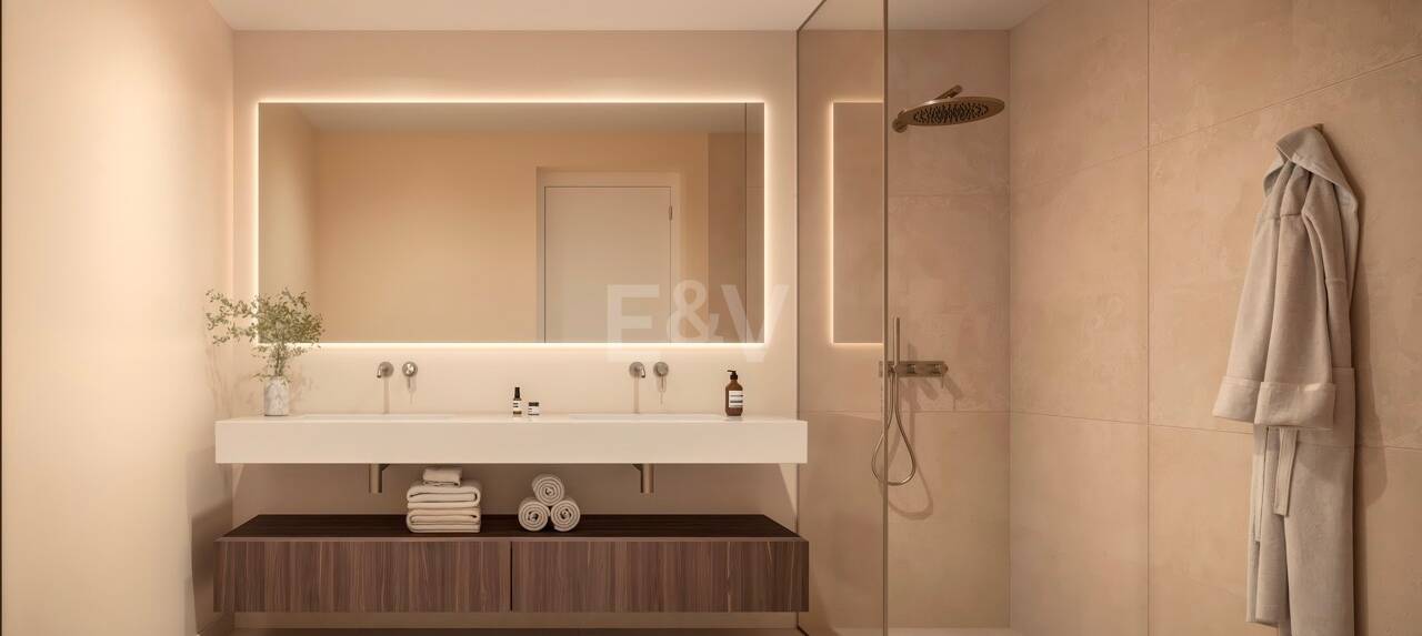 Casa en planta baja con oasis privado de estilo tropical