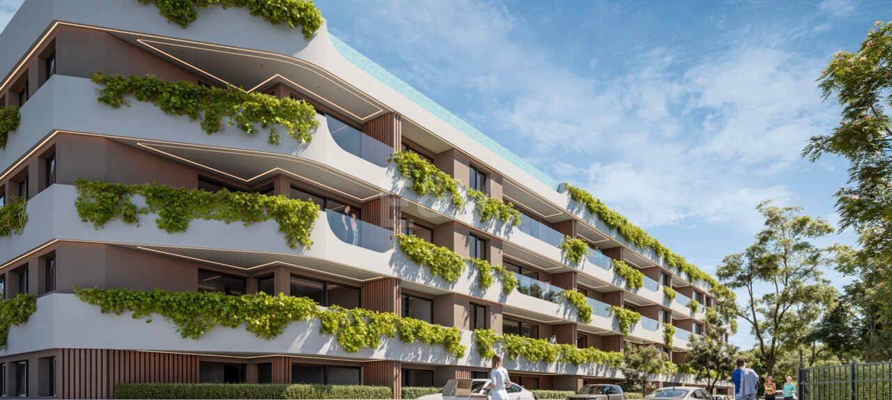 Apartamento elegante con piscinas interiores y exteriores, spa y gimnasio